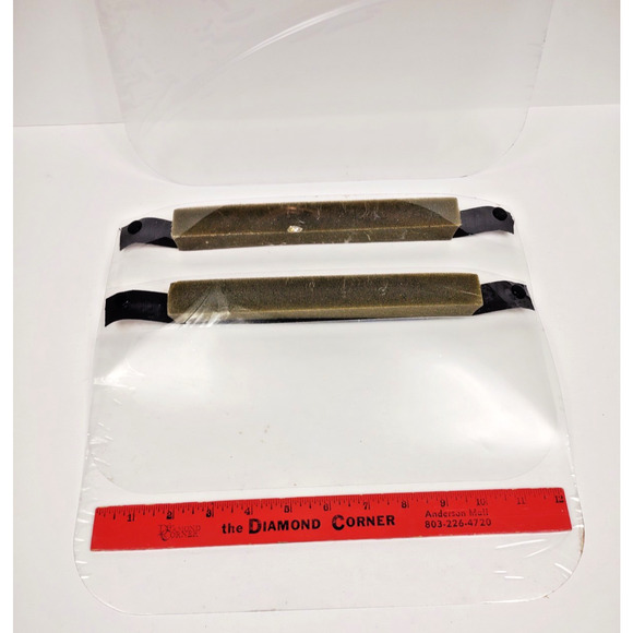 CLEAR FACE SHIELD Medical Facemask Eye Protector PPE Foam Band 3 Pk USA Shipper - Picture 6 of 7